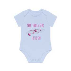 Body bébé bio manches courtes - Planètes roses colorées