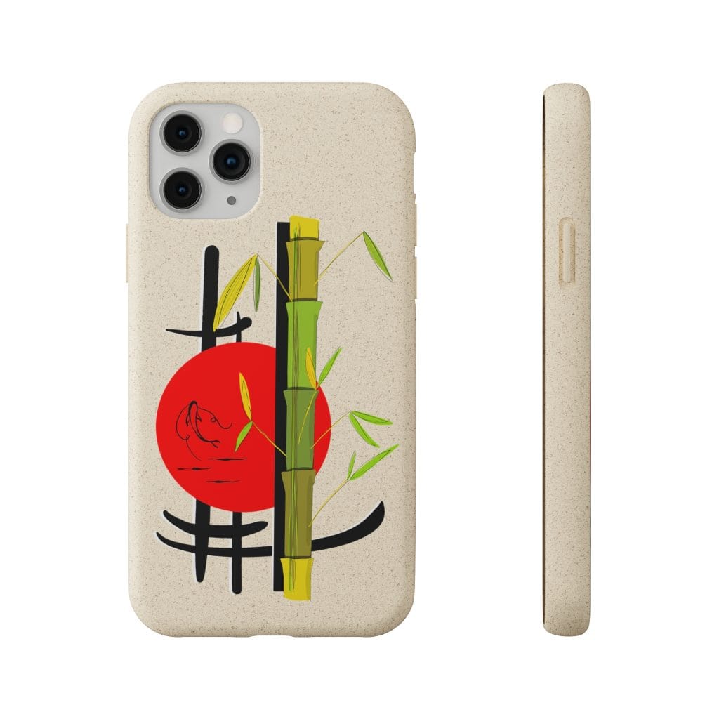 Coque smartphone biodégradable - Bambou poisson asiatique
