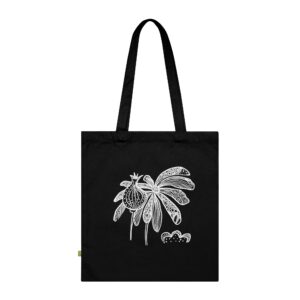 Tote bag bio - Fleurs détaillées