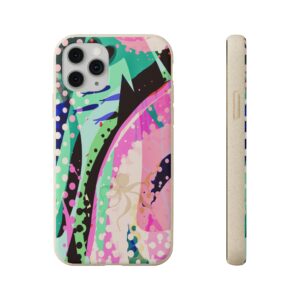 Coque smartphone biodégradable - Jungle marine abstrait colorée