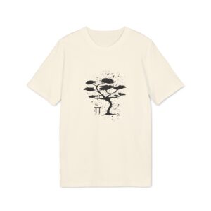T-shirt bio unisexe - Arbre zen noir asiatique