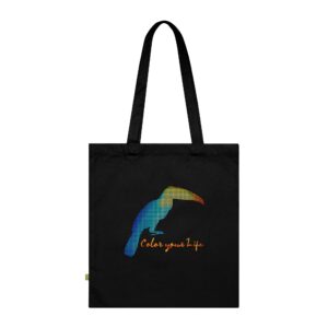 Tote bag bio - Toucan coloré moderne Color your life