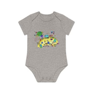 Body bébé bio manches courtes - Alien planète rigolo