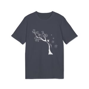 T-shirt bio unisexe - Cerisier fleuri japonais blanc asiatique