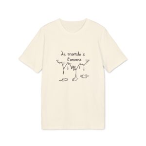 T-shirt bio unisexe - Le monde à l’envers design écologique