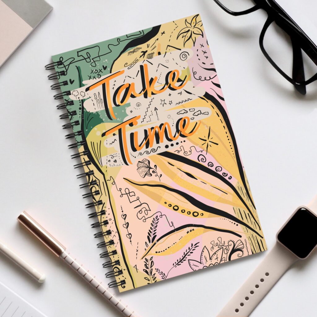 Cahier de notes - Take Time design abstrait nature