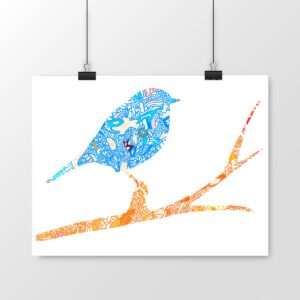 Poster horizontal premium - Oiseau