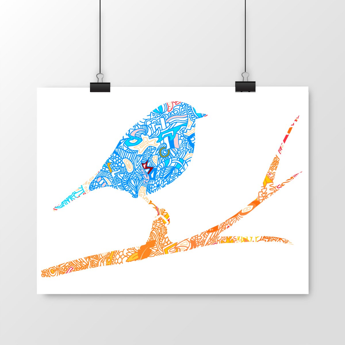 paysage_0 Poster horizontal premium - Oiseau