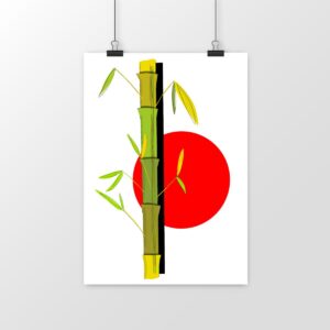 Poster vertical premium - Bambou