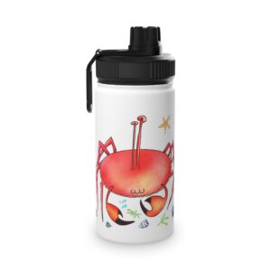 Gourde sport inox - Crabe marin rigolo