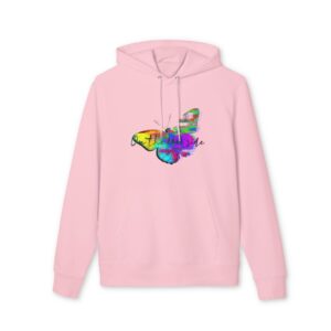 Sweat à capuche bio unisexe - Papillon FreeSide détaillé
