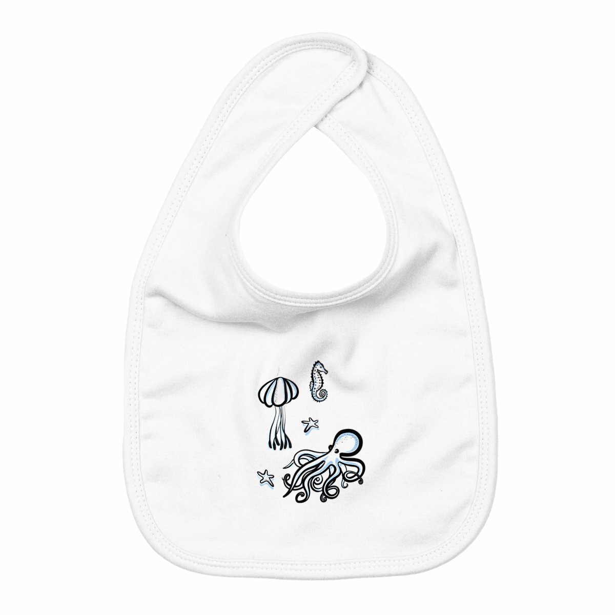 face_blanc_0 Bavoir Premium Plus - Animaux Marins