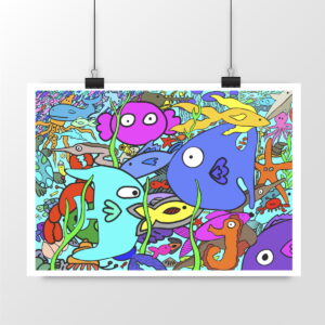 Poster horizontal premium - Poissons