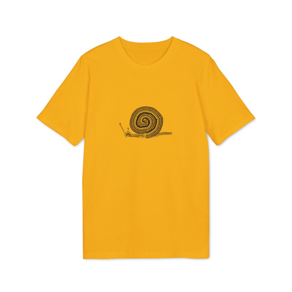T-shirt bio unisexe - Escargot épuré simple noir