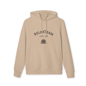 Sweat à capuche bio unisexe - Relax Team escargot minimaliste