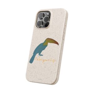 Coque smartphone biodégradable - Toucan coloré Color your life