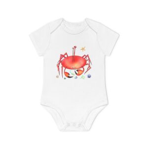 Body bébé bio manches courtes - Crabe marin rigolo