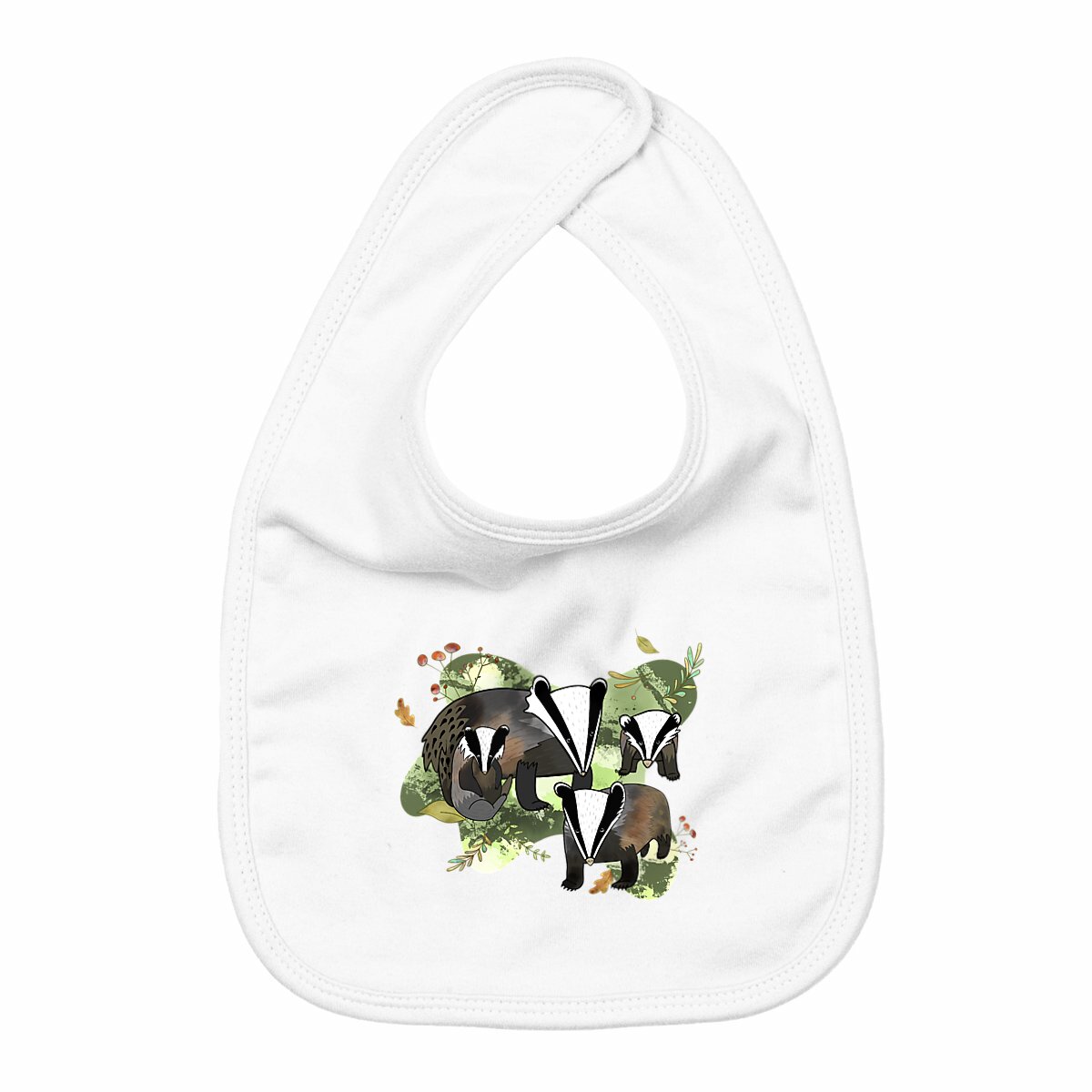 face_blanc_0 Bavoir Bio 200g/m² – Blaireaux family