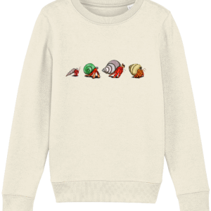 Sweat-shirt enfant bio - Famille de bernard-l’hermite marin rigolote