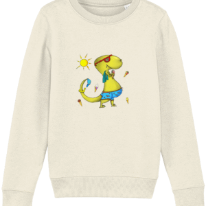 Sweat-shirt enfant bio - T-Rex dinosaure rigolo