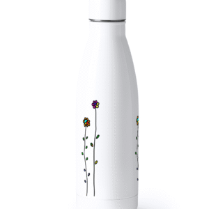 Gourde 500ml inox - Fleurs colorées