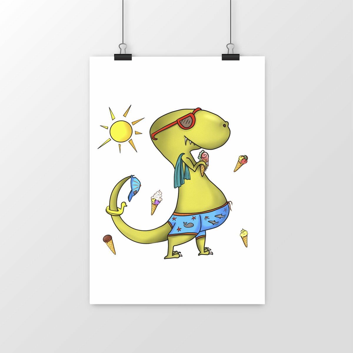 portrait_0 Poster vertical premium – T-Rex