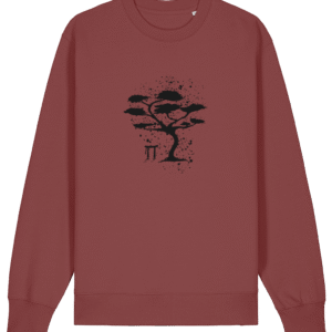 Sweat bio unisexe avec motif arbre zen, création originale suisse – Caciome