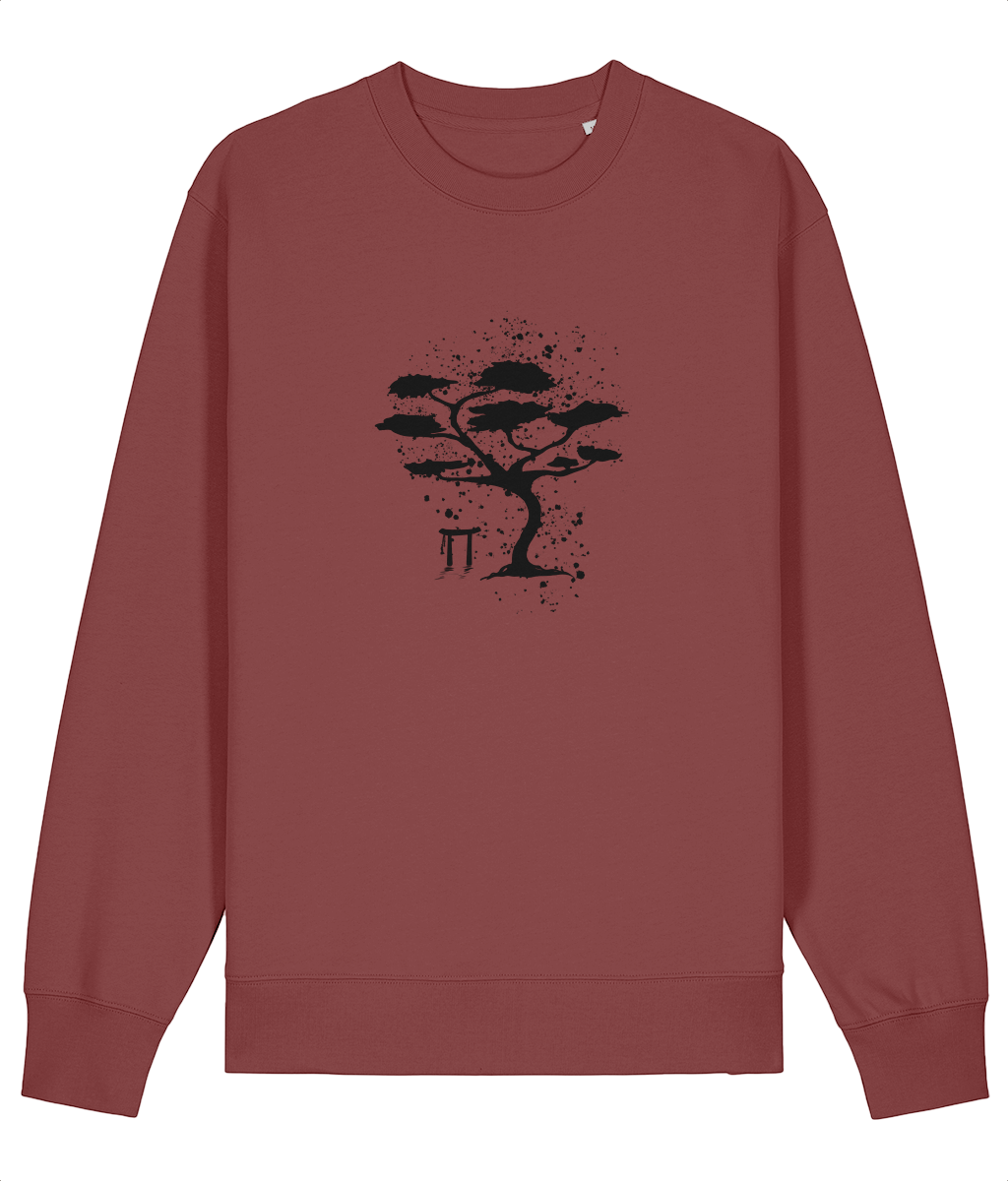Sweat bio unisexe avec motif arbre zen, création originale suisse – Caciome Sweat bio unisexe avec motif arbre zen, création originale suisse – Caciome