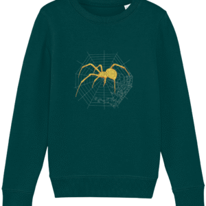 Sweat-shirt enfant bio - Araignée jaune détaillée