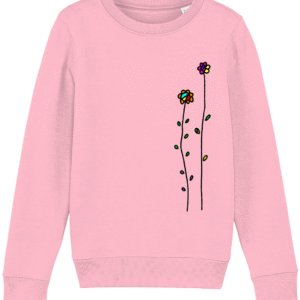 Sweat-shirt enfant bio - Fleurs colorées
