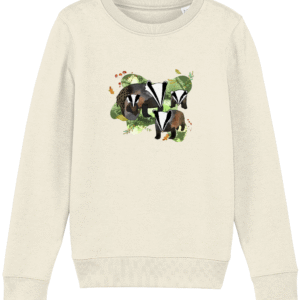 Sweat-shirt enfant bio - Famille de blaireaux nature