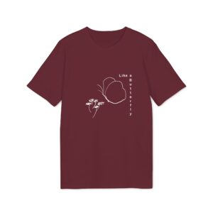 T-shirt bio unisexe - Papillon trait noir épuré Like a Butterfly