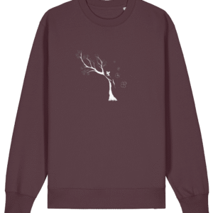 Sweat-shirt unisexe bio - Cerisier fleuri japonais blanc asiatique
