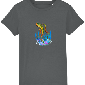 T-shirt enfant bio – Jump fish poisson asiatique
