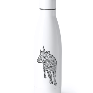 Gourde 500ml inox – Vache Détails noir blanc