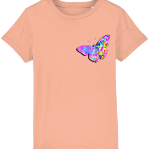 T-shirt enfant bio – Papillon Peinture coloré