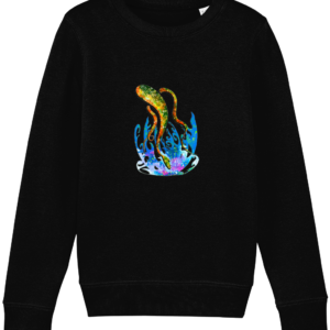 Sweat-shirt enfant bio – Jump fish poisson asiatique
