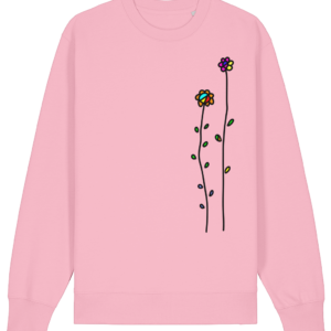 Sweat-shirt unisexe bio – Fleurs colorées