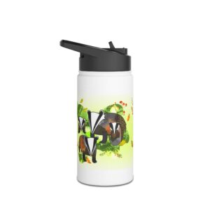 Gourde Inox avec paille - Blaireaux mignons forêt
