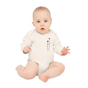 Body bébé Bio manches longues Fleurs