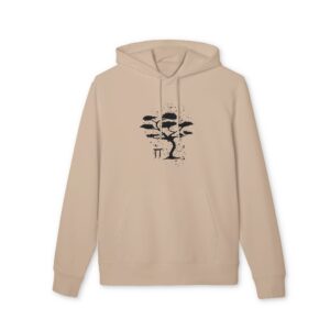 Sweat à capuche bio unisexe – Arbre zen noir asiatique