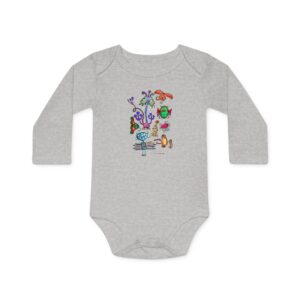 Body bébé bio manches longues - Monstres rigolos