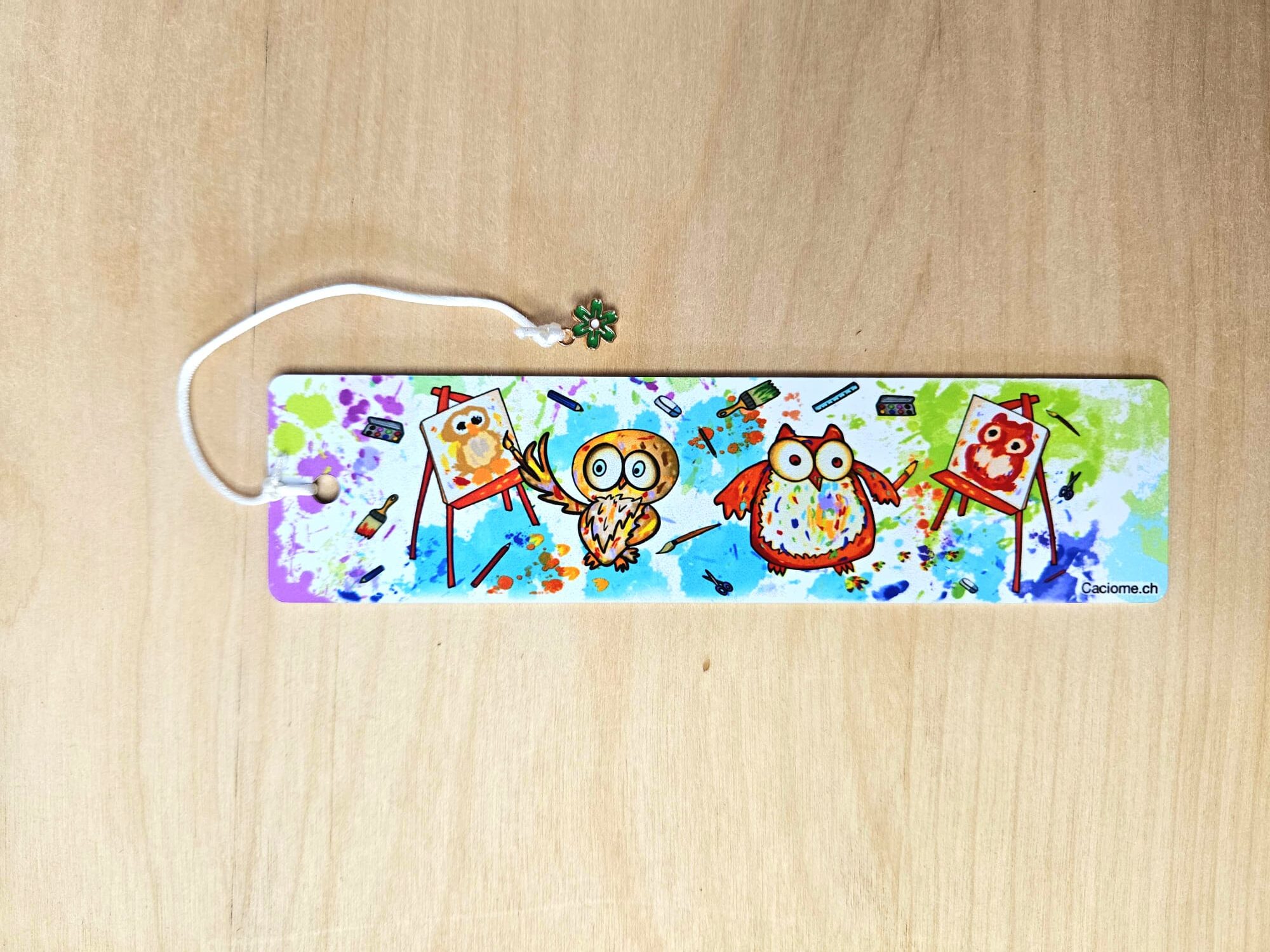 marque page hiboux peinture d