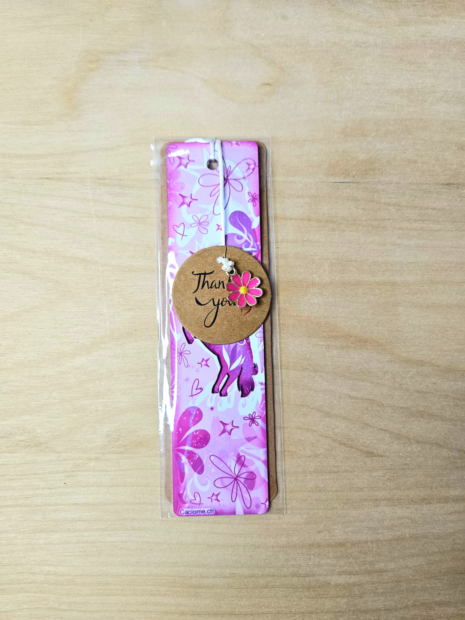 marque page licorne rose c