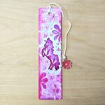 marque page licorne rose d