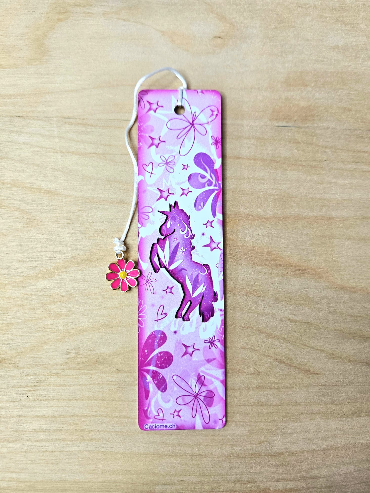 marque page licorne rose g