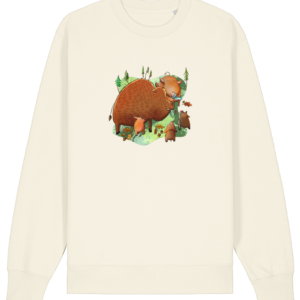 Sweat-shirt unisexe bio – Famille sanglier forêt