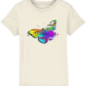T-shirt enfant bio – Papillon coloré freeside