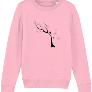 Sweat-shirt enfant bio – Cerisier sakura japonais noir