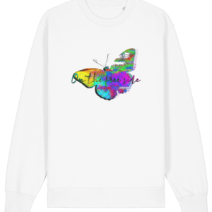 Sweat-shirt unisexe bio – Papillon free coloré